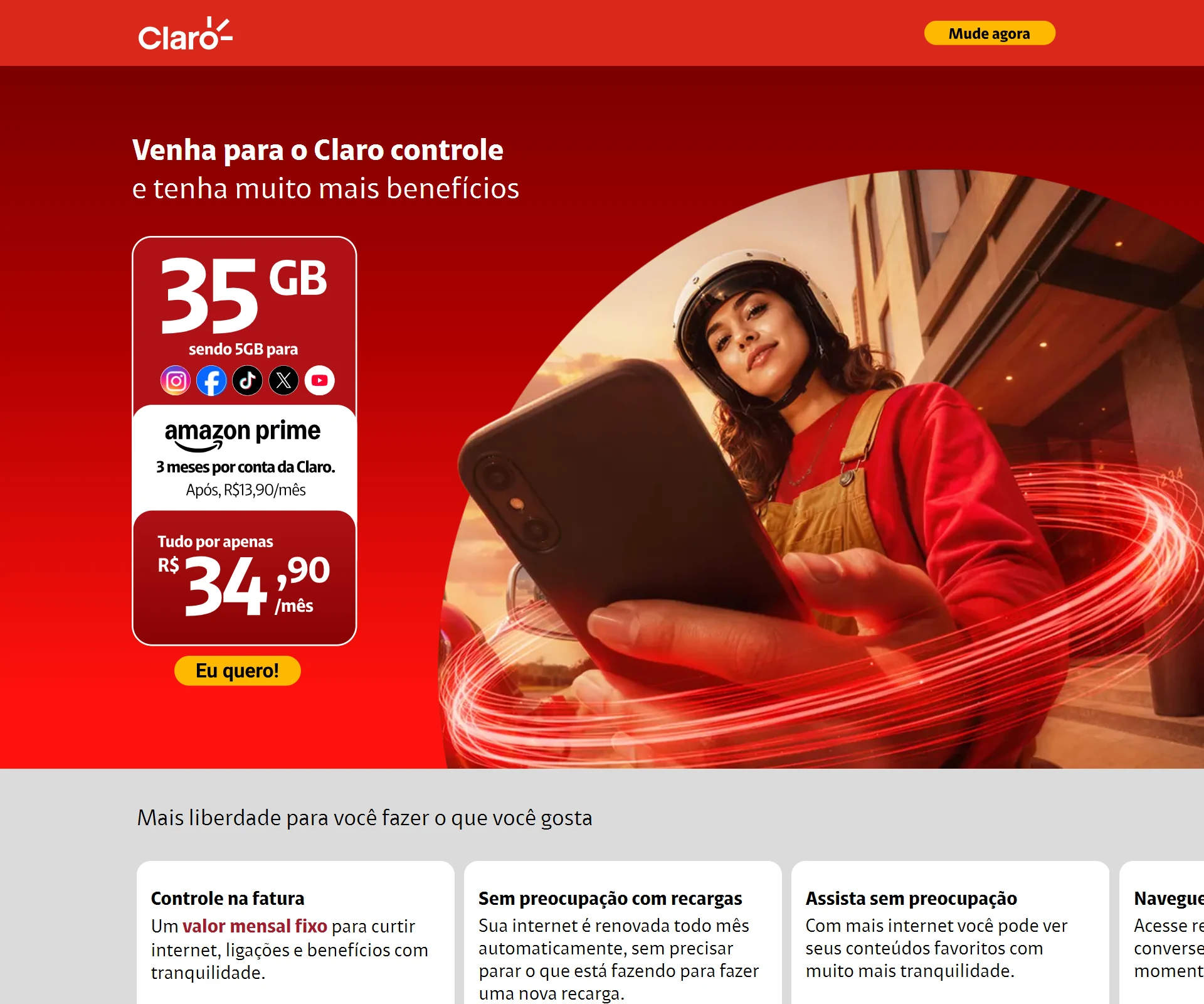 Claro Móvel — Claro controle