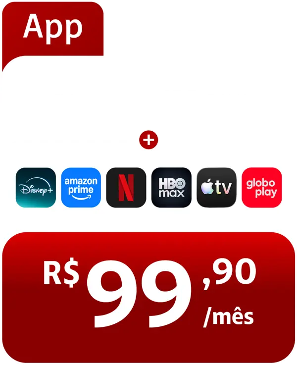 Vem com Globoplay e Assinatura Netflix incluso