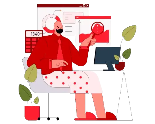 Ilustração de videochamada sem interrupções